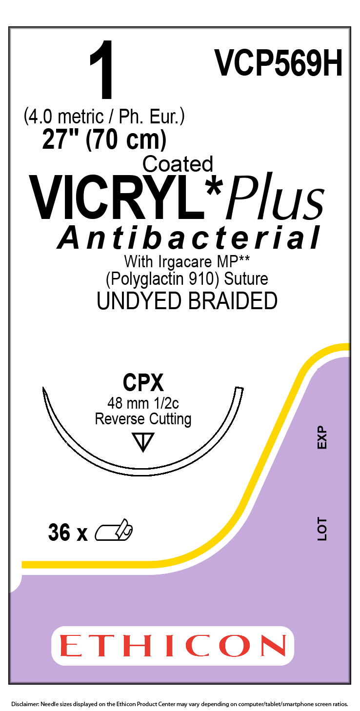 ETHICON VICRYL™ PLUS COATED ANTIBACTERIAL SUTURES, SOLD AS BOX ETHICON 243