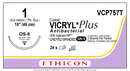 SUTURE, REVERSE CUTTING, SIZE 1, 3-18", UNDYED BRAIDED, NEEDLE OS-8, ½ CIRCLE, 2 DZ/BX, SOLD AS BOX ETHICON 243