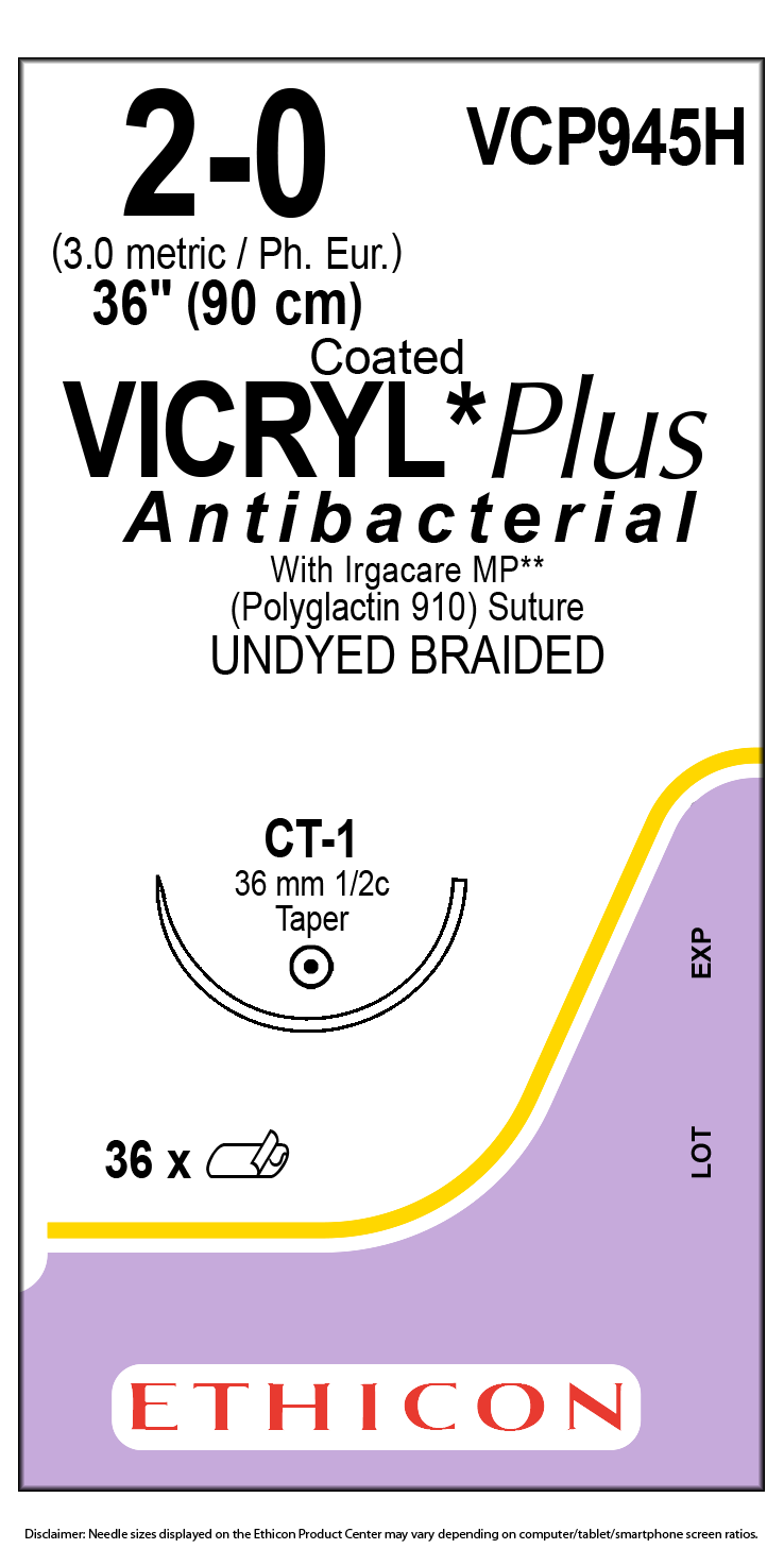 ETHICON VICRYL™ PLUS COATED ANTIBACTERIAL SUTURES, SOLD AS BOX ETHICON 243