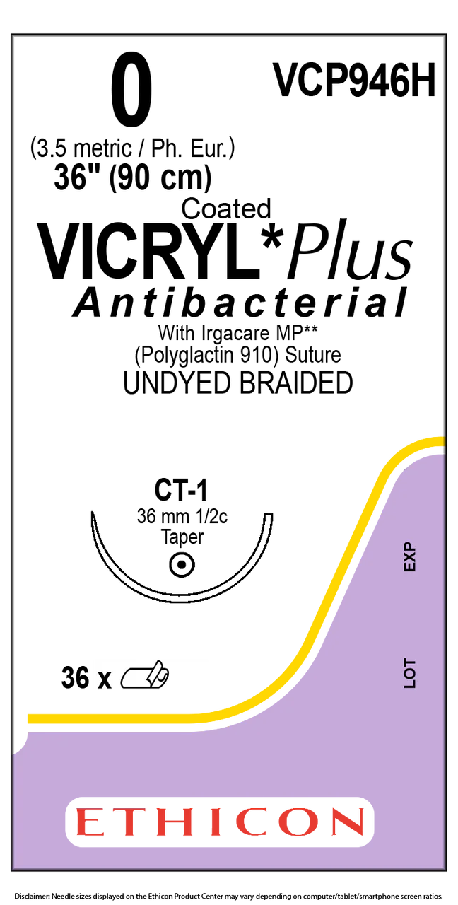 SUTURE, TAPERCUT, SIZE 3-0, 36", UNDYED BRAIDED, NEEDLE V-34, ½ CIRCLE, 3 DZ/BX, SOLD AS BOX ETHICON 243