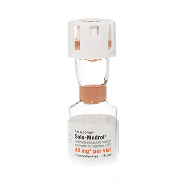 SOLU-MEDROL ACT-O-VIAL PF N-R, 40MG, 1ML/VL, SOLD AS VIAL INSOURCE, 10000061