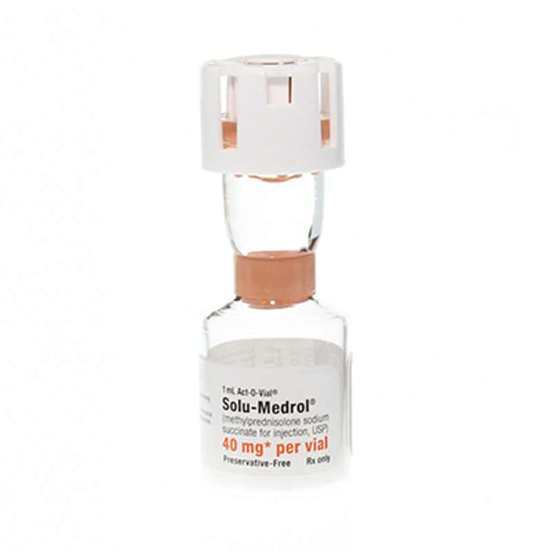 SOLU-MEDROL ACT-O-VIAL PF N-R, 40MG, 1ML/VL, SOLD AS VIAL INSOURCE, 10000061