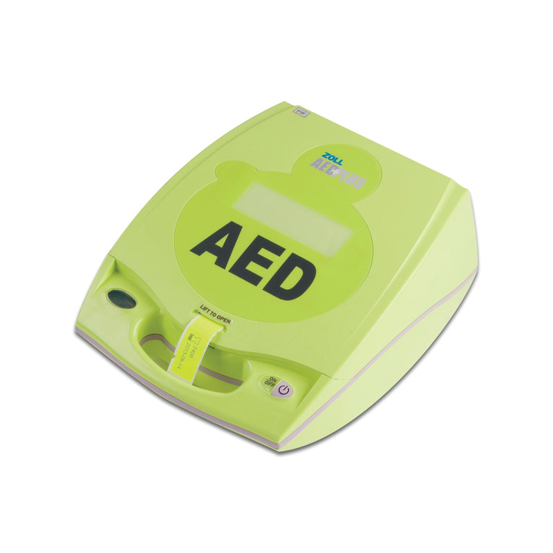 AED PLUS® DEFIBRILLATOR WITH PROFESSIONAL COVER, CPR-D PADZ W/ACCESSORY PACK, SLEEVE OF LITHIUM BATTERIES, LCD SCREEN , VOICE RECO, SOLD AS EACH ZOLL 