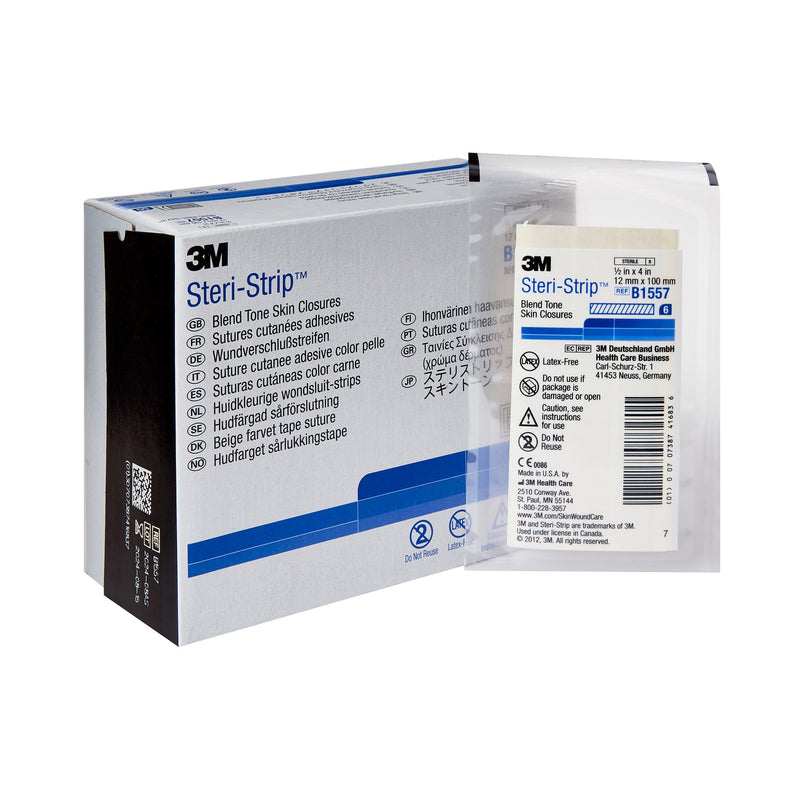3M STERI-STRIP SKIN CLOSURE STRIPS, STERILE, NONWOVEN, SOLD AS 50/BOX SOLVENTUM B1557