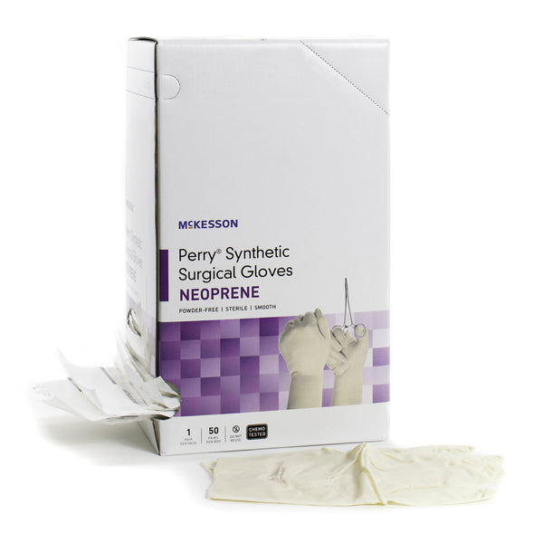 MCKESSON PERRY® POLYCHLOROPRENE SURGICAL GLOVE, SIZE 8.5, CREAM, SOLD AS 200/CASE MCKESSON 20-2685N