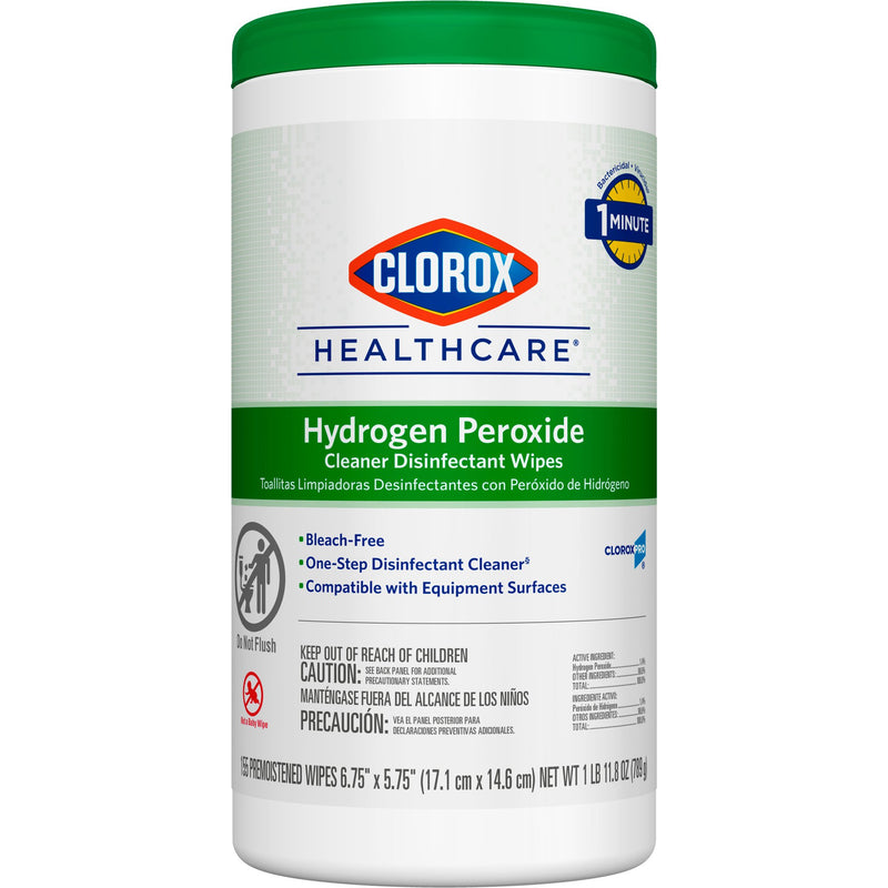 CLOROX HEALTHCARE® HYDROGEN PEROXIDE CLEANER DISINFECTANT WIPES 6.75 X 5.75 INCH, SOLD AS 1/CARTON THE 30825