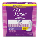 Poise® Fresh Protection Pads for Light Bladder Leaks, Ultimate Long, 42/PK