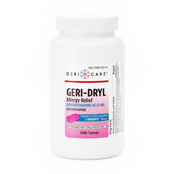 GERI-CARE® DIPHENHYDRAMINE ALLERGY RELIEF, SOLD AS 12/CASE GERI-CARE 681-10-GCP
