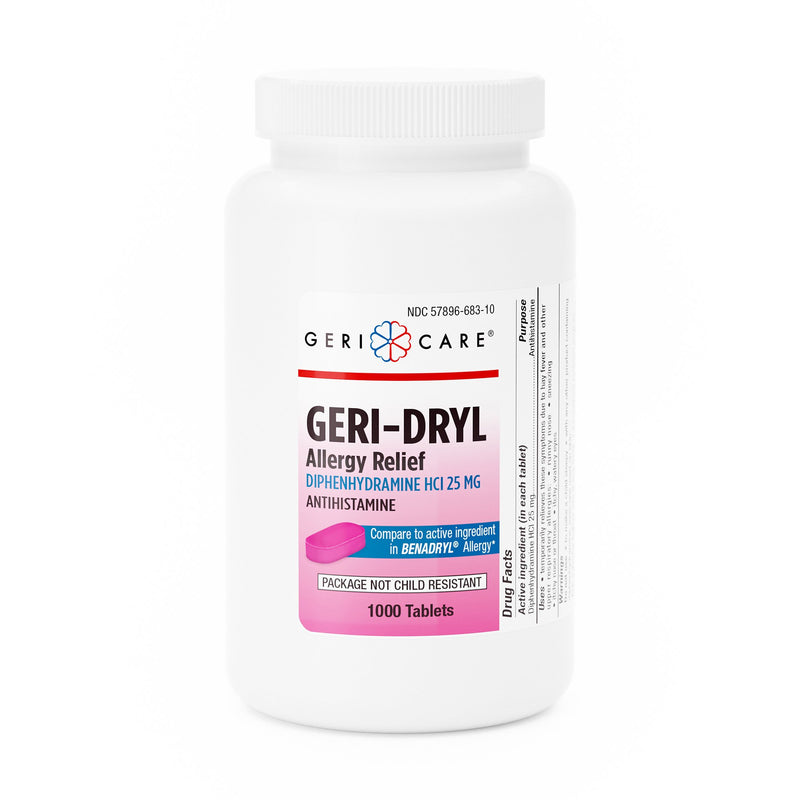 GERI-CARE® DIPHENHYDRAMINE ALLERGY RELIEF, SOLD AS 12/CASE GERI-CARE 681-10-GCP