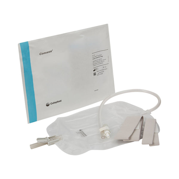 CONVEEN® CONTOUR URINARY LEG BAG: ANTI-REFLUX VALVE, POLYETHYLENE/FLOCKED, 600ML, SOLD AS 1/EACH COLOPLAST 5170