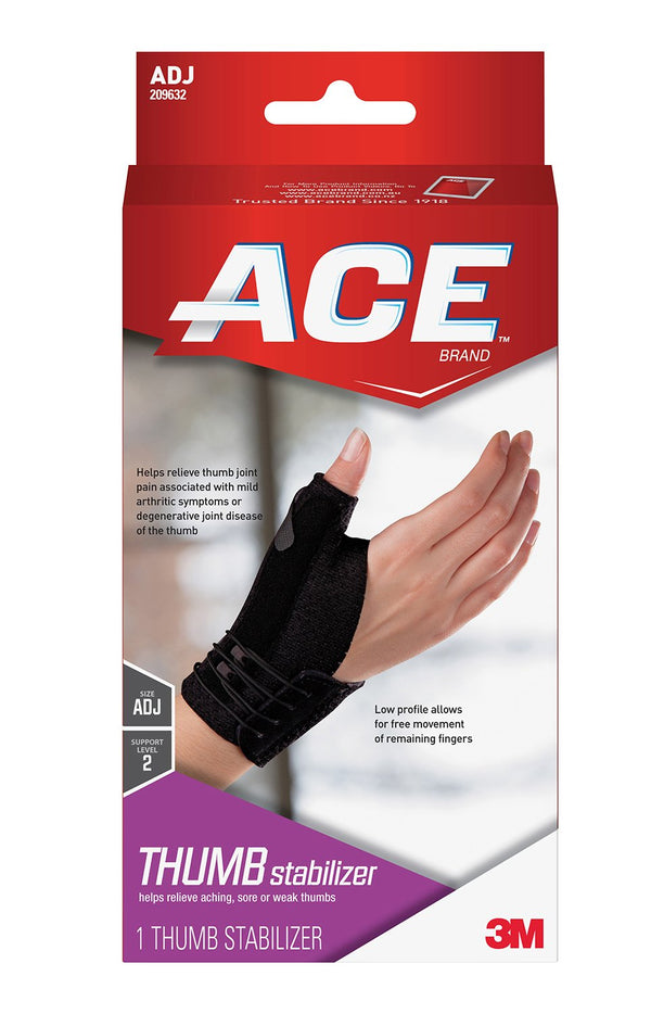 3M™ Ace™ Thumb Stabilizer, Breathable, Adjustable, Black