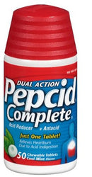 PEPCID® COMPLETE CHEWABLE TABLETS COOL MINT, SOLD AS 1/BOTTLE JOHNSON 48885000