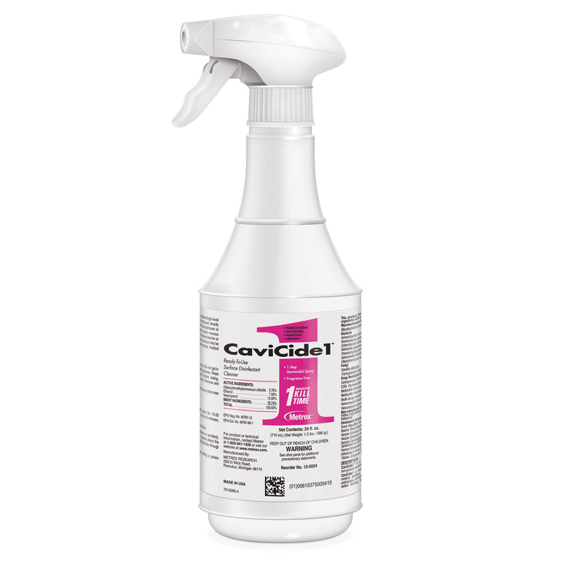 CAVICIDE1™ SURFACE DISINFECTANT CLEANER, 24 OZ. TRIGGER SPRAY BOTTLE, SOLD AS 1/EACH METREX 13-5024