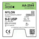 9/0 NYLON SUTURE, BLACK MONO, 1"/2.5CM, DRM5, 5MM 3/8 CIRCLE, 12/BX, SOLD AS BOX SURGICAL 71