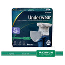 McKesson Premium Discreet Underwear for Men, Maximum Absorbency, Extra Large, 80/CS