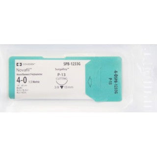SUTURE, PREMIUM REVERSE CUTTING, SIZE 4-0, BLUE, 18", NEEDLE P-13, 3/8 CIRCLE, 1 DZ/BX, SOLD AS BOX MEDTRONIC/MINIMALLY 10000446