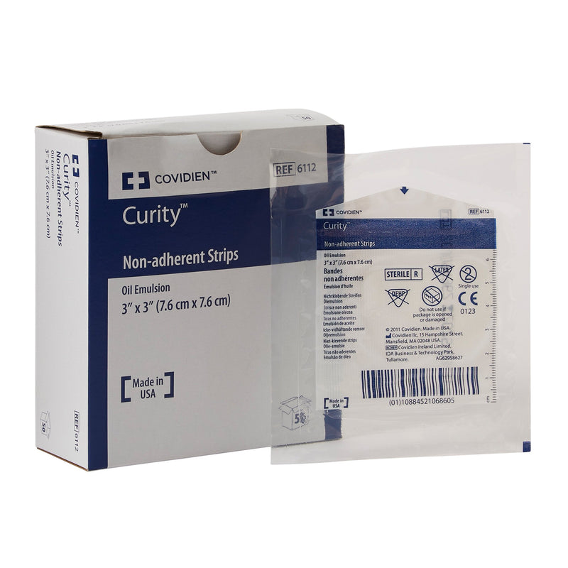 CURITY™ OIL EMULSION IMPREGNATED DRESSING, 3 X 3 INCH, SOLD AS 50/BOX CARDINAL 6112