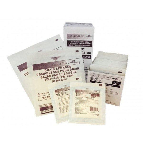 AMD MEDICOM DISTECH GAUZE SPONGES, SOLD AS CASE AMD-MEDICOM 10000212
