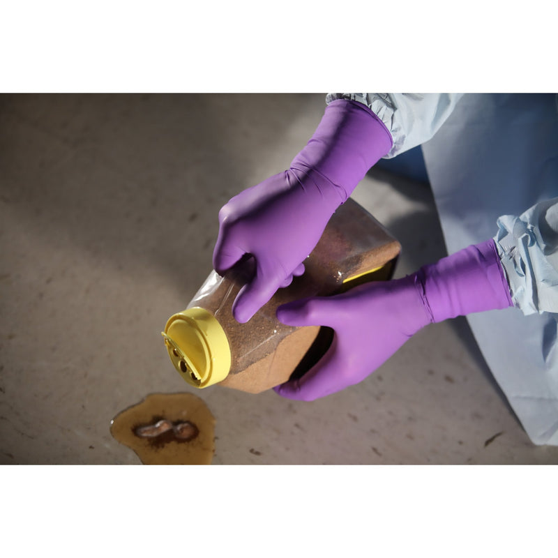 Purple Nitrile-Xtra™ Nitrile Extended Cuff Length Exam Glove, Small 500/CASE -50601