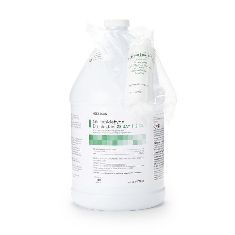 MCKESSON GLUTARALDEHYDE HIGH LEVEL DISINFECTANT, 1 GAL JUG, SOLD AS 1/GALLON MCKESSON 68-102800