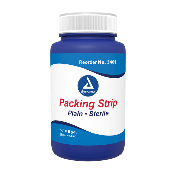 DYNAREX® NONIMPREGNATED WOUND PACKING STRIP, ¼ INCH X 5 YARD, SOLD AS 12/CASE DYNAREX 3401