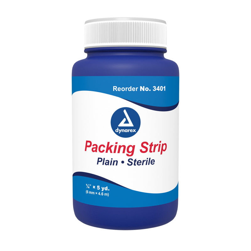 DYNAREX® NONIMPREGNATED WOUND PACKING STRIP, ¼ INCH X 5 YARD, SOLD AS 12/CASE DYNAREX 3401