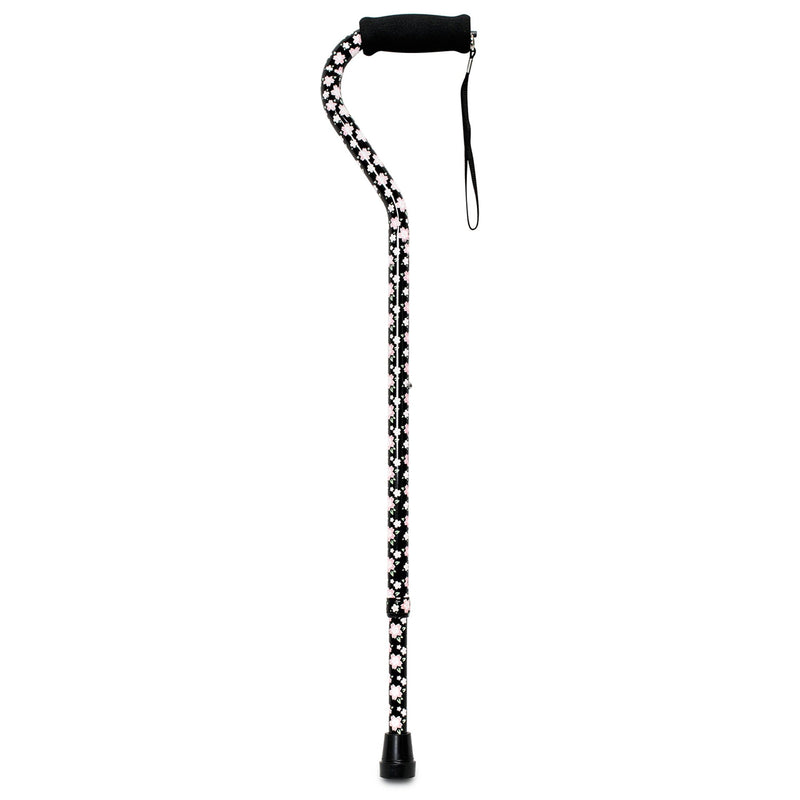 MCKESSON PINK FLORAL OFFSET CANE, ALUMINUM, 30 – 39 INCH HEIGHT, SOLD AS 1/EACH MCKESSON 146-RTL10303PF