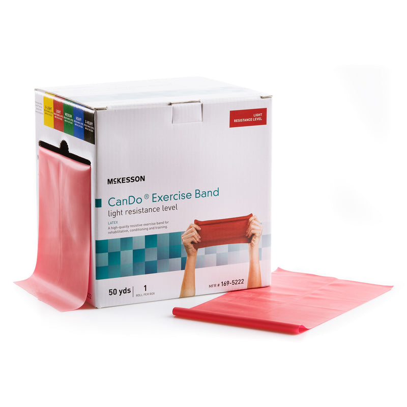 MCKESSON EXERCISE RESISTANCE BAND, RED, 5 INCH X 50 YARD, LIGHT RESISTANCE, SOLD AS 1/EACH MCKESSON 169-5222