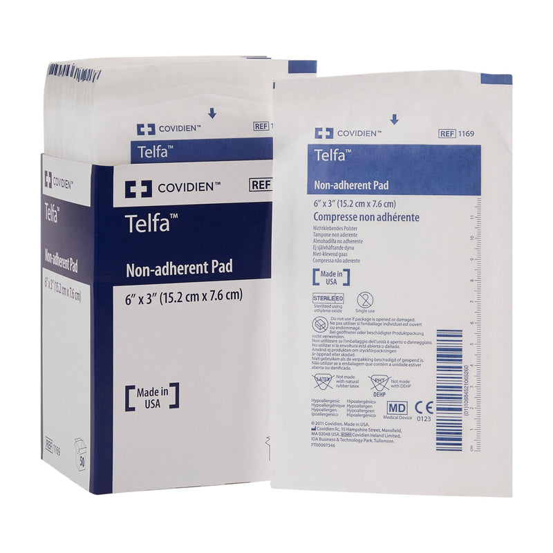TELFA™ OUCHLESS NONADHERENT DRESSING, 3 X 6 INCH, SOLD AS 50/CARTON CARDINAL 1169