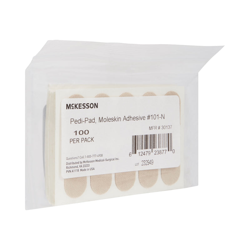 McKesson Pedi-Pad Beige Protective Pad, Size 101 Narrow 100/PACK -30137