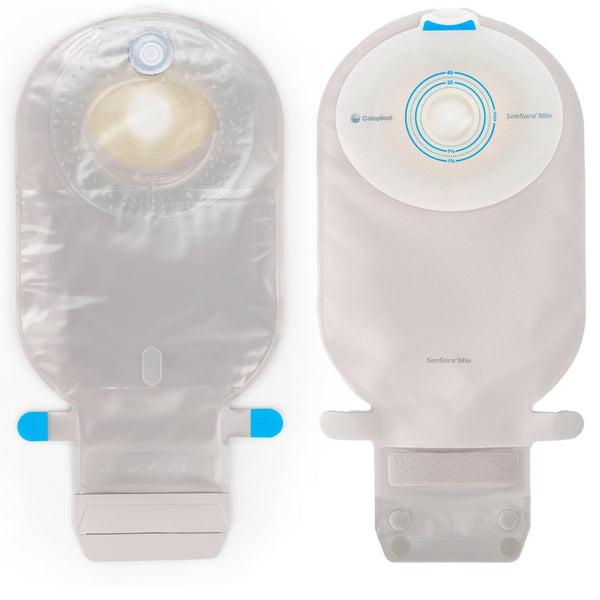 SENSURA® MIO FLAT 1-PIECE TRANSPARENT OSTOMY POUCH, 38MM STOMA, SOLD AS 10/BOX COLOPLAST 10491
