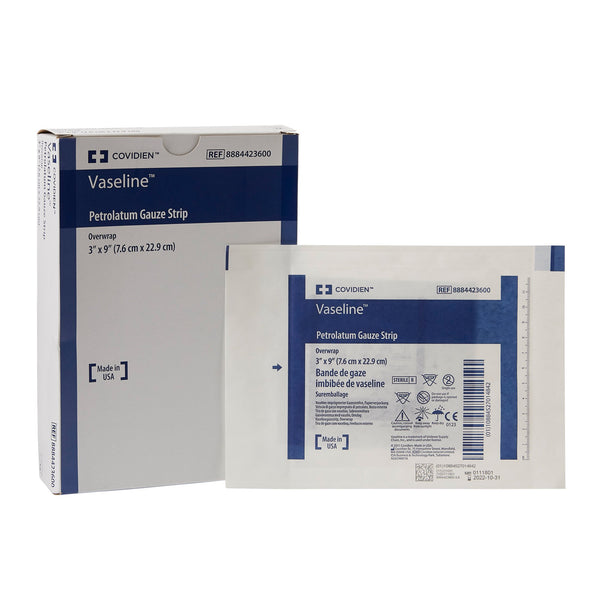 VASELINE® PETROLATUM IMPREGNATED DRESSING, 3 X 9 INCH, SOLD AS 72/CASE CARDINAL 8884423600