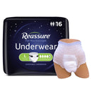 Reassure® Full-Rise Overnight Absorbent Underwear, Heavy Absorbency, Large, 64/CS