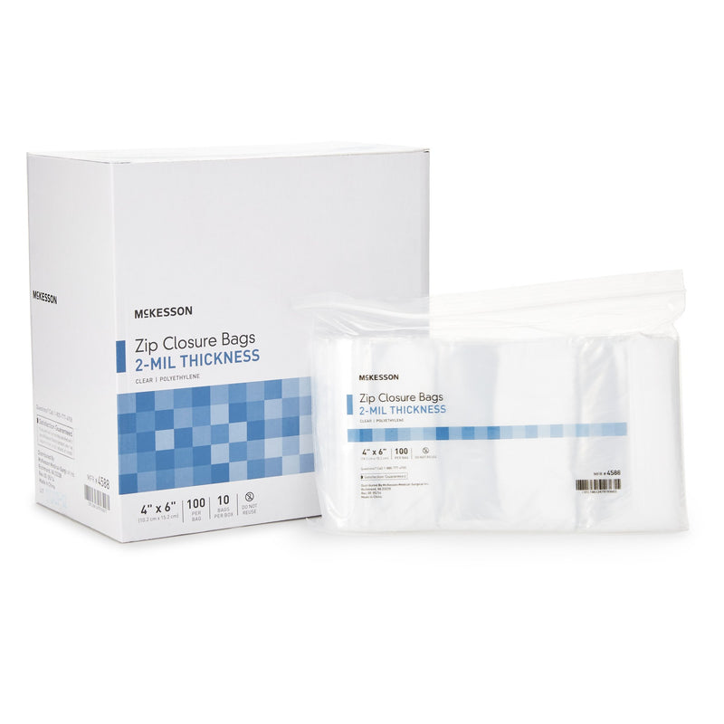 MCKESSON 4 X 6 INCH ZIP CLOSURE BAG, SOLD AS 40/CASE MCKESSON 4588