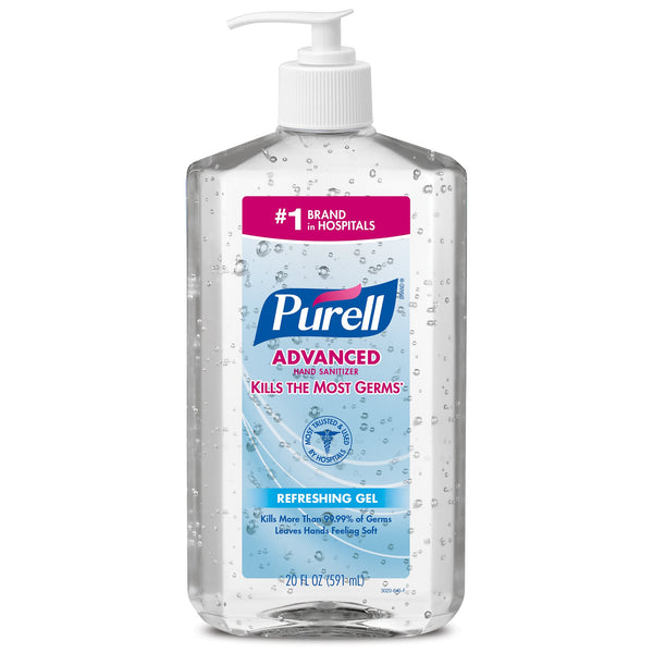 PURELL ADVANCED HAND SANITIZER 70% ETHYL ALCOHOL GEL, PUMP BOTTLE, 20 OZ, SOLD AS 1/EACH GOJO 3023-12