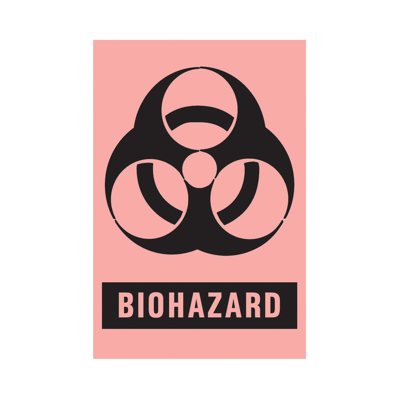 TIMEMED PRE-PRINTED LABEL, BIOHAZARD, 2 X 3 INCH, SOLD AS 1/ROLL PDC BH-405