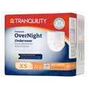 TRANQUILITY PREMIUM OVERNIGHT DISPOSABLE ABSORBENT UNDERWEAR, XS, SOLD AS 88/CASE PRINCIPLE 2113