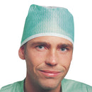 CAP, BOUF SHEER W/TIES GRN (100/BX 5BX/CS) MOLYCK, 500/CS