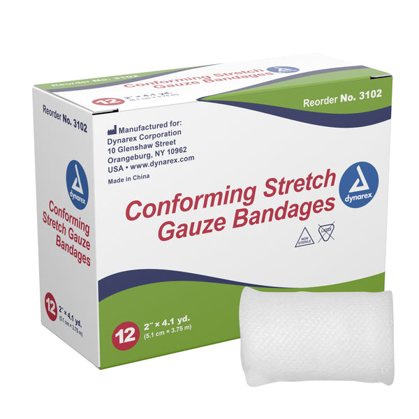 DYNAREX® CONFORMING BANDAGE, 2 INCH X 4-1/10 YARD, SOLD AS 96/CASE DYNAREX 3102