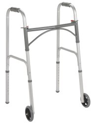 DRIVE™ DUAL RELEASE FOLDING WALKER WITH WHEELS, SOLD AS 1/EACH DRIVE 10244-4