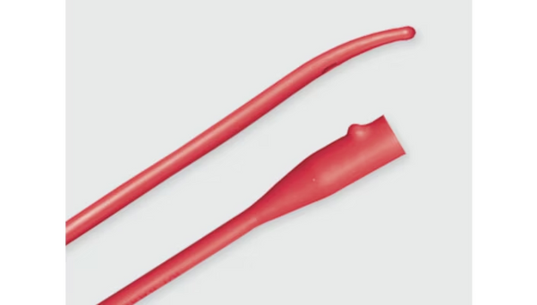 Bard Red Rubber Coude Urethral Catheters Catheter Coude Tip 18Fr 12/Cs -0101 18