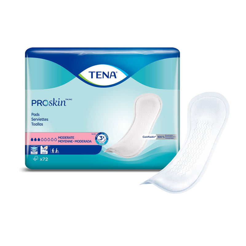 TENA BLADDER CONTROL PADS, MODERATE ABSORBENCY, SOLD AS 72/PACK ESSITY 41309
