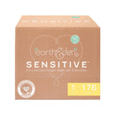 Earth & Eden Sensitive Baby Diapers, Size 1 for Babies Weighing 8 – 14 lbs., 176/CS