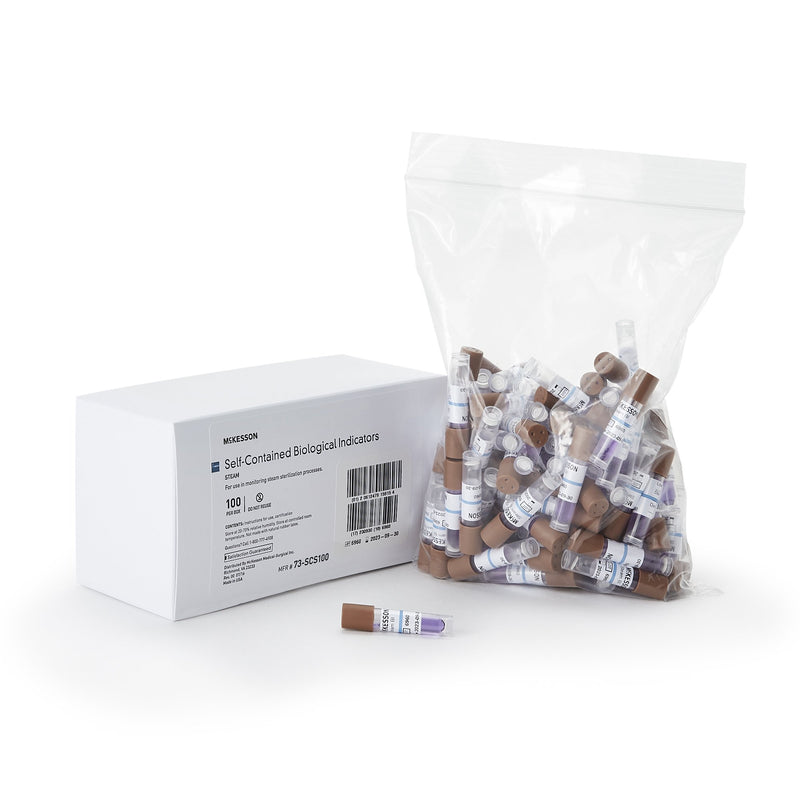 MCKESSON STERILIZATION BIOLOGICAL INDICATOR VIAL, SOLD AS 100/BOX MCKESSON 73-SCS100