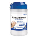 SANI-HANDS HAND SANITIZING WIPES, ETHYL ALCOHOL, UNSCENTED, 6 X 7.5 INCH, SOLD AS 12/CASE PROFESSIONAL P13472
