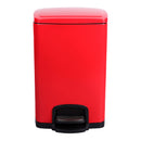 McKesson Trash Can with Plastic Liner, Square, Steel, Red, 5 Gallon, 1/EA