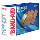 BAND-AID® FLEXIBLE FABRIC TAN ADHESIVE STRIP, 1 X 3 INCH, SOLD AS 100/BOX JOHNSON 100444400