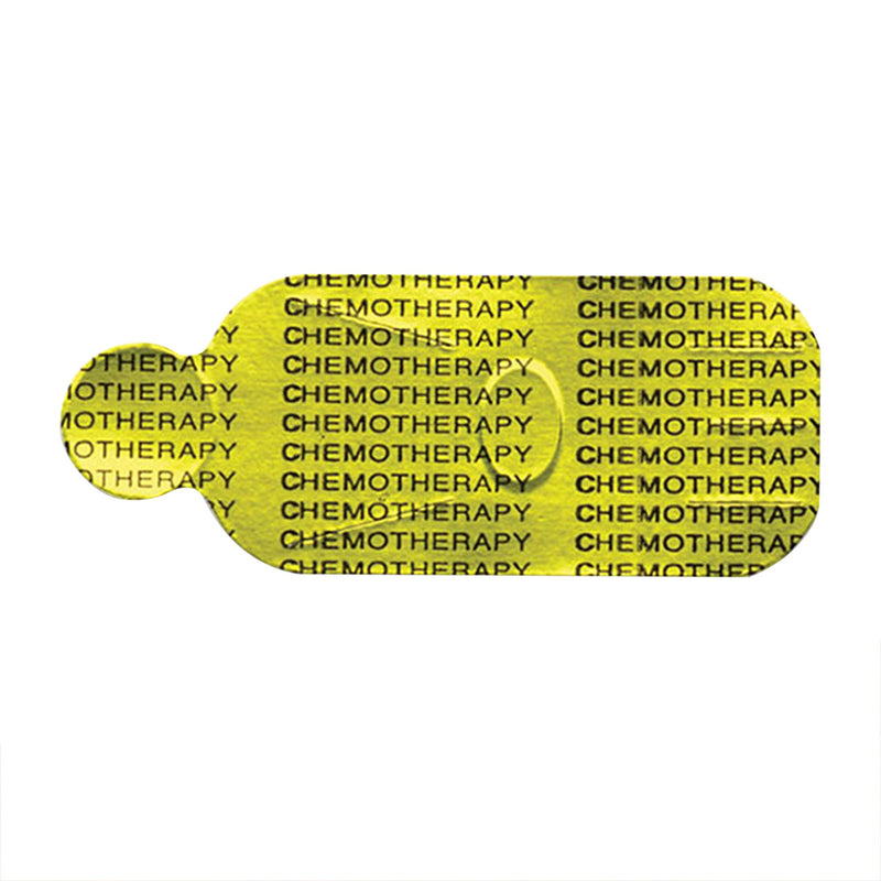 CHEMOPLUS™ IVA SEALS, YELLOW/BLACK INK CHEMOTHERAPY, SOLD AS 20000/CASE CARDINAL CP3111Y-
