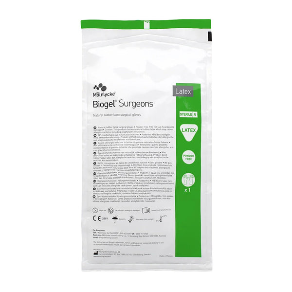 BIOGEL® SURGEONS LATEX SURGICAL GLOVE, SIZE 6.5, STRAW COLOR, SOLD AS 200/CASE MOLNLYCKE 30465