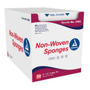 dynarex® Sterile Nonwoven Sponge, 2 x 2 Inch, Four Ply, 1500/CS